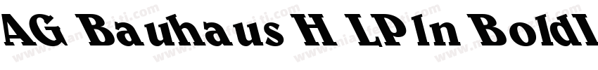 AG Bauhaus H LPln BoldItalic字体转换